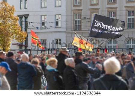 Image, Stock Photo Demo at the Brandenburg Gate