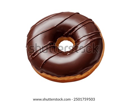 Similar – Image, Stock Photo chocolate glazed donut or doughnut with bite missing