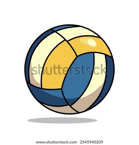 Cartoonish Volleyball Vector Icon illustration. Sport Concept Design Vector Illustration.