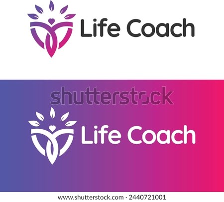 Introducing a empowering life coach logo, embodying guidance and growth. Perfect for coaches, therapists, and personal development brands. Inspire with this transformative design!