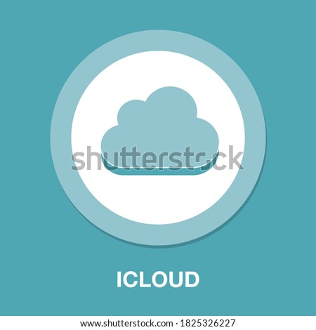 icloud flat icon - simple, vector, icon for website design, mobile app, ui. Vector Illustration