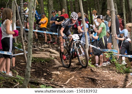 MONT STE-ANNE, QUEBEC, CANADA - August 10: Cross Country Men Elite, 5th place, AUS - MCCONNELL Daniel, UCI World Cup on Aug. 10, 2013