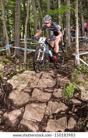 MONT STE-ANNE, QUEBEC, CANADA - August 10: Cross Country Men Elite, 5th place, AUS - MCCONNELL Daniel, UCI World Cup on Aug. 10, 2013