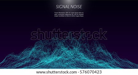 Signal noise vector illustration for technical background.