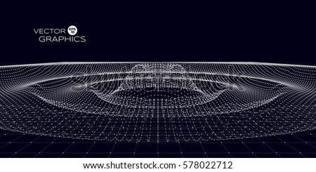 Abstract concept design of space ripple. Vector illustration for science, technological design. 