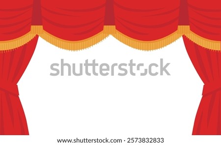 
Theater red banner illustration background frame material