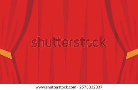 
Theater red banner illustration background frame material