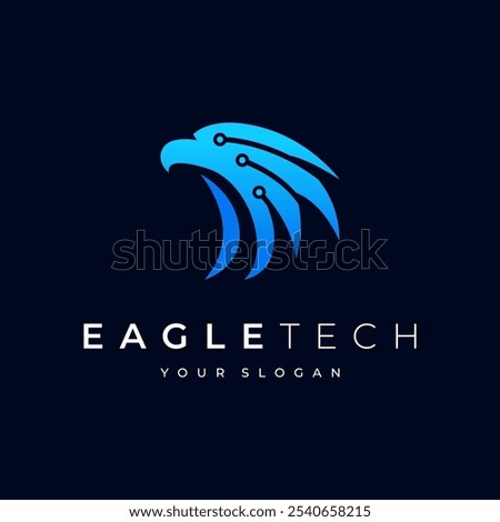 Eagle Tech Logo Design Vector, Emblem, Creative Symbol, Eagle Icon