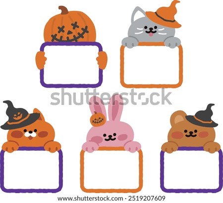 halloween animal character costume name tag