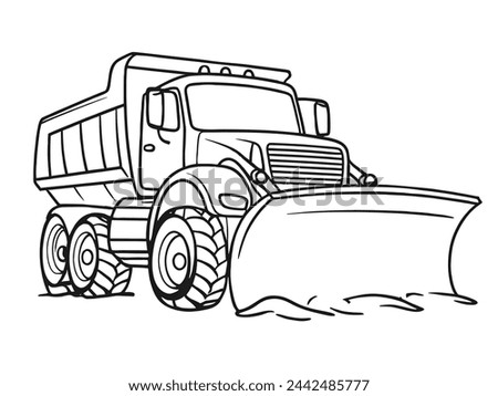 Winter Wonderland Coloring page: Snow Plow Truck Vector Outline Page
Printable Snow Plow Truck Coloring Vector
Snow Plow Truck Coloring book