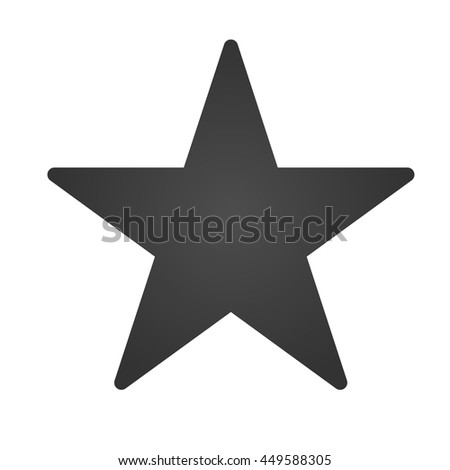 Star con. Simple flat logo of star on white background. Vector illustration.