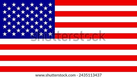 Vector image of american flag. USA flag - isolated on white background