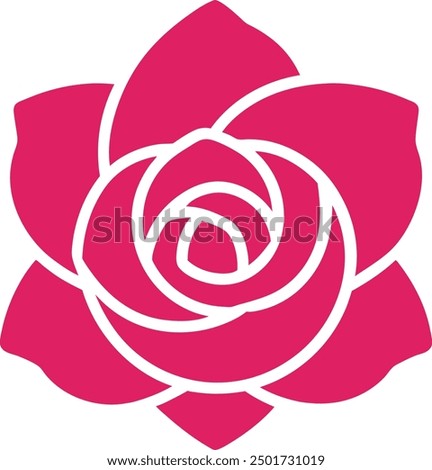 A simple rose icon vector style