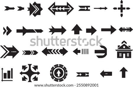 Arrow icon vector illustration collection