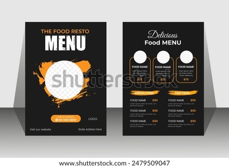 Restaurant Food menu Design  vector Eps