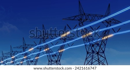 Similar – Image, Stock Photo power line Energy industry