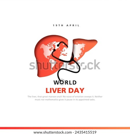 World Liver day is observed each year on April 19th across the globe. aims to raise global awareness of hepatitis a group of infectious diseases known as Hepatitis A, B, C, D, and E. Vector art.