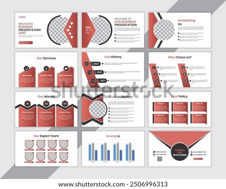 Corporate Business Presentation Template for Promotion, Advertising, Flyer, Brochure, Report, Banner, Business, Modern and Creative Layout, Vector.