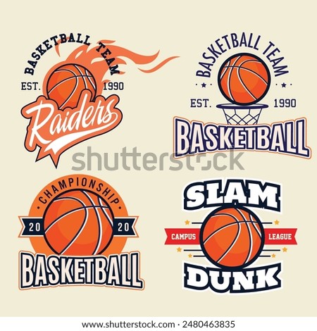 Basketball logo design vector  illustration