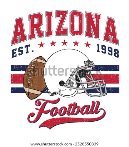 Arizona Football Mascot School Mascot Shirt Game Day Shirt Letter Print T-Shirt Design