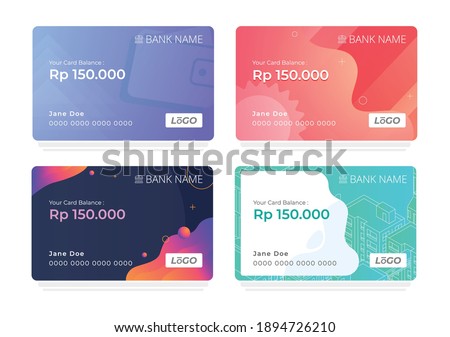 Member card design. Card can be used for membership, bank account debit and credit, balance card for application or VIP Member
