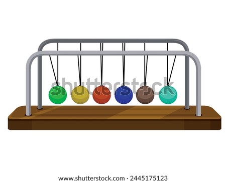 Collision balls on white background | Vector balancing balls Newton's cradle,3d rendering of a Newtons cradle, Collision Balls in action. Newton Cradle physics
