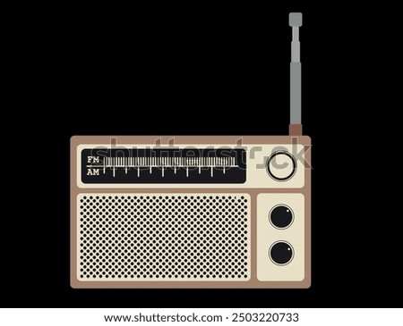 Classic portable radio vector  illustration | Radio | Fm Radio | Old radio