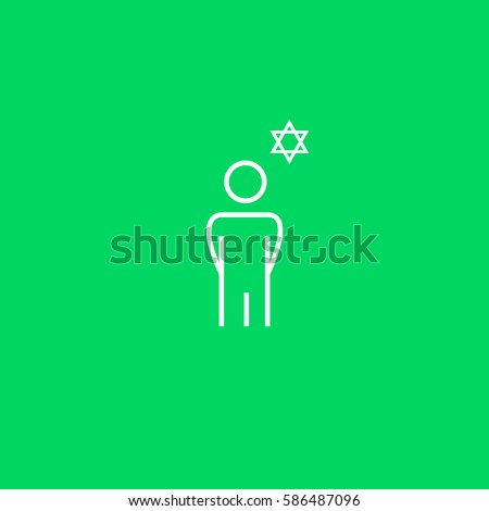 Jewish human icon vector