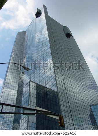 Window washers on a skyscraper (middle)
