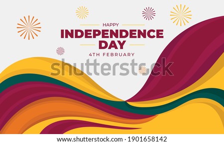 Srilankan independence movement day, Patriotic Sri lankan flag banner post concept for 1st march, Vector