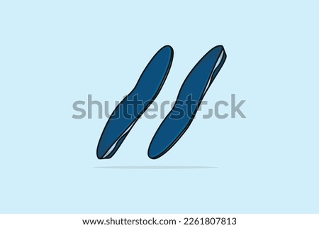 Comfortable Orthotics Shoe Insole Side View vector illustration. Fashion object icon concept. Insoles for a comfortable and healthy walk vector design with shadow on yellow background.