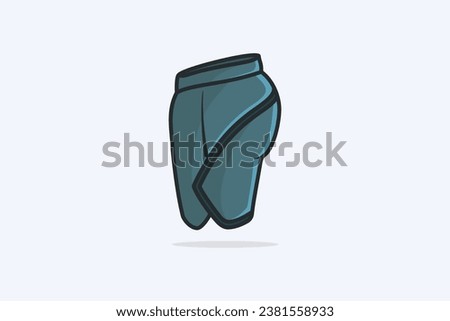 Running Game or Exercise Short Knicker vector illustration. Fashion objects icon concept. Boys comfortable shorts with compression leggings inner tight vector design with shadow.