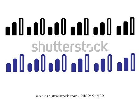 Isolated volume vector icons set. Speaker volume and audio volume symbol
