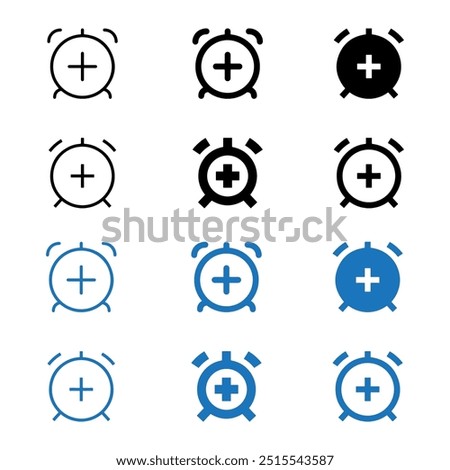 add alarm Icon on white background. Vector illustration.
