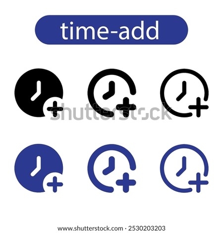 Extra time line icon vector art. Clipart image isolated on white background
