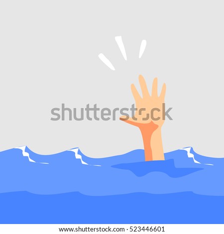 Drowning Victim Stock Vector Illustration 523446601 : Shutterstock