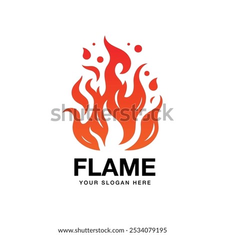 Fire Flame Logo. Flames icon, bonfire, fire logo design vector illustration. Flame logo template for restaurant or cafe