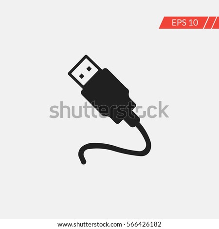  USB cable vector icon