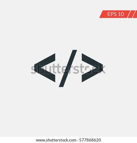 HTML brackets vector icon