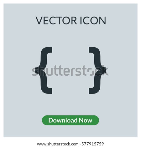 Brackets vector icon