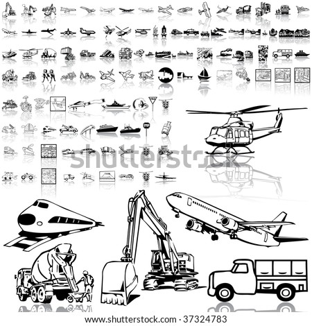 Transport set of black sketch. Part 2. Isolated groups and layers.