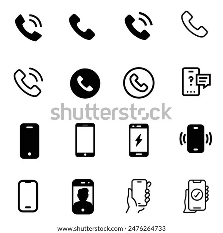 Mobile Phone Icon Pack Vector
