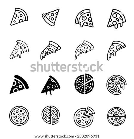 Pizza icon and icon set