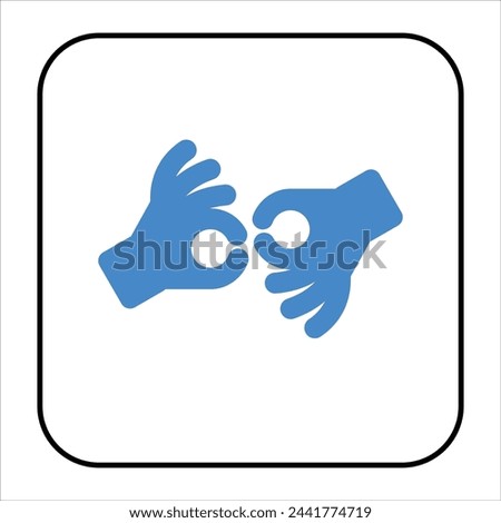 American Sign Language Interpreting Icon, Disabled, Finger, Gesture 