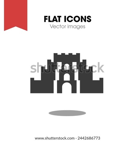 gopuram Icon. Flat style design isolated on white background. Vector illustration
