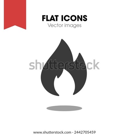 fire alt Icon. Flat style design isolated on white background. Vector illustration
