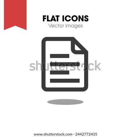 file alt icon vector, style flat