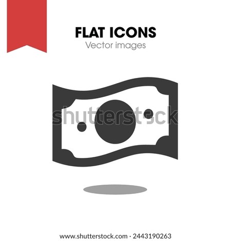 Money Bill Wave vector icon on white background
