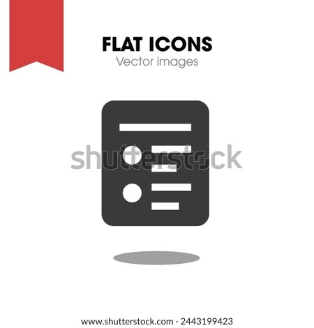 list alt icon vector, style flat