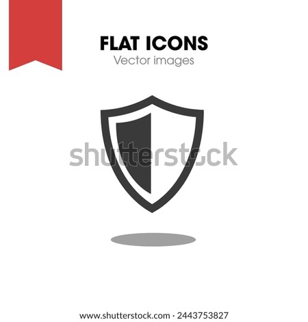 shield alt Icon. Flat style design isolated on white background. Vector illustration
